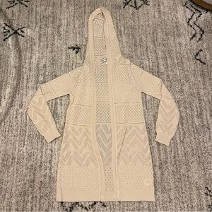 Pink Republic Cream Hooded Cardigan